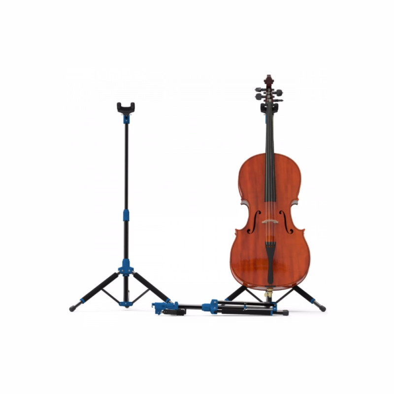 SOPORTE METÁLICO PARA CELLO, SISTEMA BLOQUEO AUTOMÁTICO